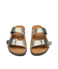 DOCKSTEPS VEGA  Sandale aus laminiertem Leder mit zwei Schnallen Platin - Damenschuhe - 3