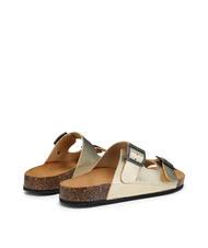DOCKSTEPS VEGA  Sandale aus laminiertem Leder mit zwei Schnallen Platin - Damenschuhe - 4