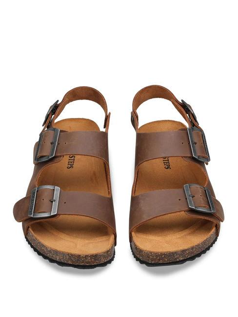 VEGA 2288 Franziskaner-Sandale aus Leder dunkelbraun - Herrenschuhe