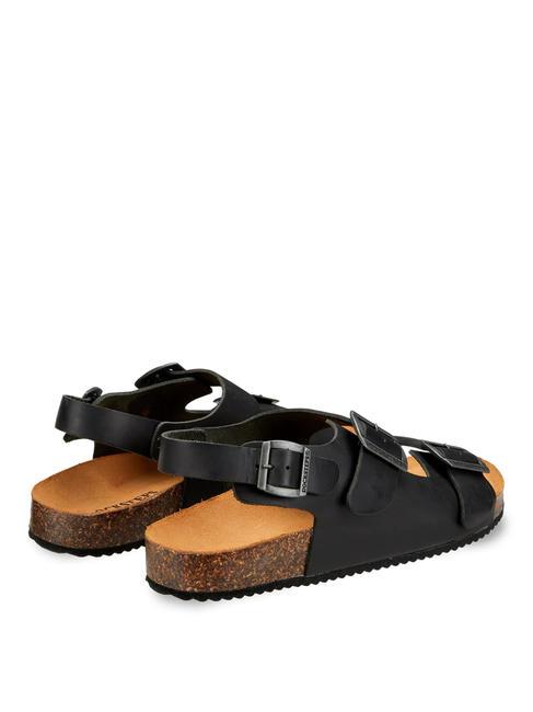 VEGA 2288 Franziskaner-Sandale aus Leder Schwarz - Herrenschuhe
