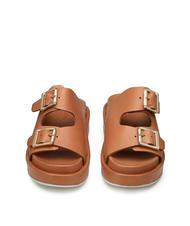 DOCKSTEPS CATALINA Hohe Slipper-Sandale aus Leder Cognac - Damenschuhe - 3