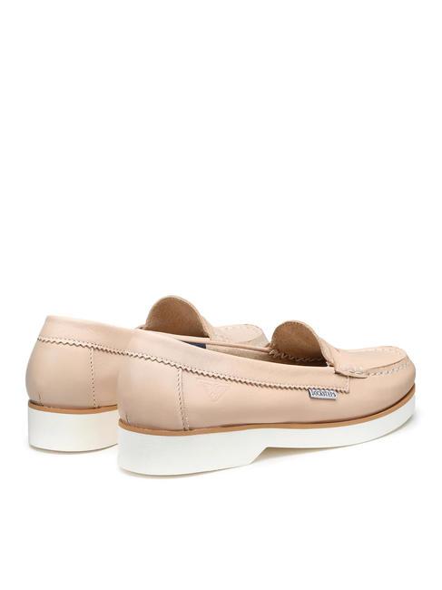 LOMA 1510 Bootsschuh aus Leder Creme - Damenschuhe