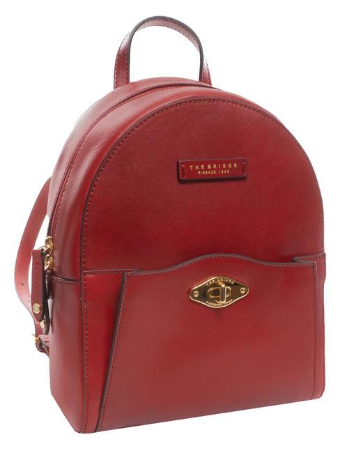 BARBARA Lederrucksack Johannisbeere / Gold - Damentaschen