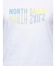 NORTH SAILS LOGO MIRROR Baumwoll t-shirt Wei&szlig; - T-Shirts und Tops f&uuml;r Damen - 4