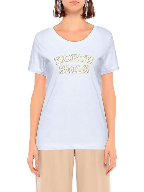 LOGO PRINT Baumwoll t-shirt Wei&szlig; - T-Shirts und Tops f&uuml;r Damen