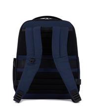 PIQUADRO WOLLEM Rucksack aus Leder und Stoff, 14-Zoll-Laptophalter Blau - PC-Rucks&auml;cke - 3