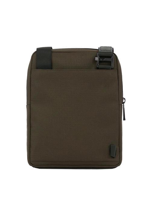 WOLLEM iPad Mini-Tasche aus Stoff und Leder GR&Uuml;N - Umh&auml;ngetaschen Herren