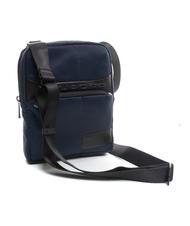 PIQUADRO WOLLEM iPad Mini-Tasche aus Stoff und Leder Blau - Umh&auml;ngetaschen Herren - 2
