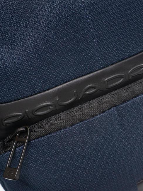 WOLLEM iPad Mini-Tasche aus Stoff und Leder Blau - Umh&auml;ngetaschen Herren