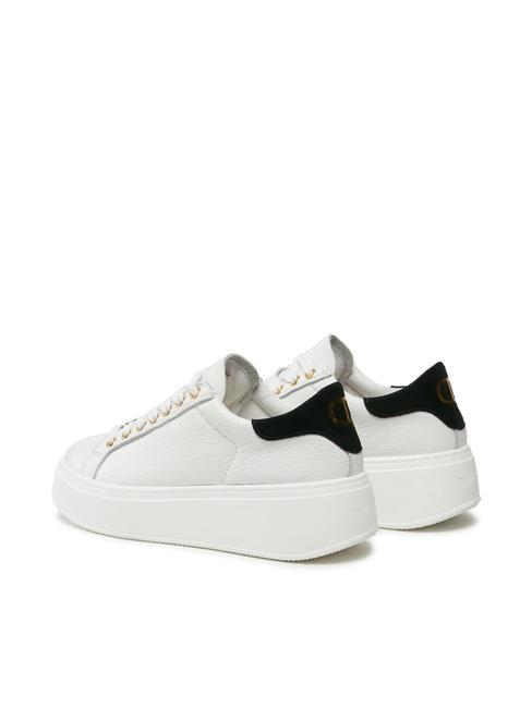 METALLIC LOGO Ledersneaker optisch / schwarz - Damenschuhe