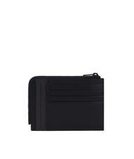 PIQUADRO W122 Geldb&ouml;rse und Karte aus Leder Schwarz - Brieftaschen Herren - 2