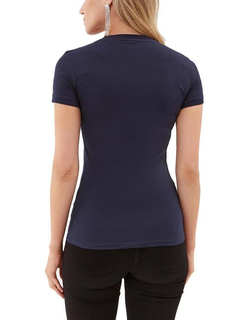 MINI TRIANGLE T-Shirt mit V-Ausschnitt blau geschw&auml;rzt - T-Shirts und Tops f&uuml;r Damen