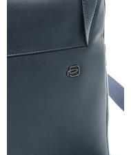PIQUADRO MACBETH Erweiterbare Ledertasche Blau - Umh&auml;ngetaschen Herren - 4