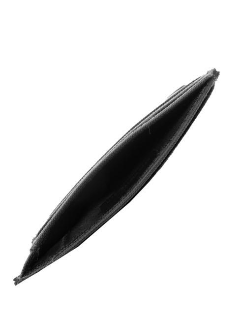 MACBETH Kartenetui aus Leder und Stoff Schwarz - Brieftaschen Herren