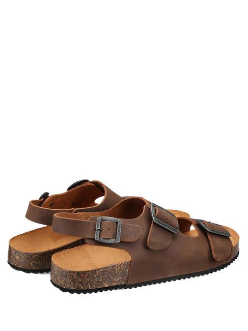 VEGA Wildleder-Slipper-Sandale Tabak - Herrenschuhe