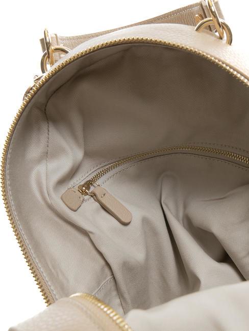ALPHA Rucksack aus strukturiertem Leder Puderrosa - Damentaschen