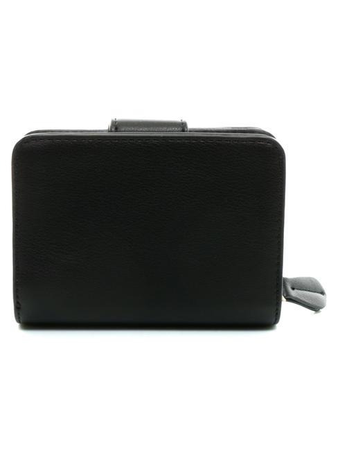T OVAL Kleine Geldb&ouml;rse mit umlaufendem Rei&szlig;verschluss Schwarz - Brieftaschen Damen