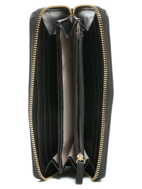 T OVAL Geldb&ouml;rse mit umlaufendem Rei&szlig;verschluss Schwarz - Brieftaschen Damen