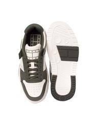 TOMMY HILFIGER TOMMY JEANS Leather Cupsole Ledersneaker Zinngr&uuml;n/Ecru - Herrenschuhe - 5
