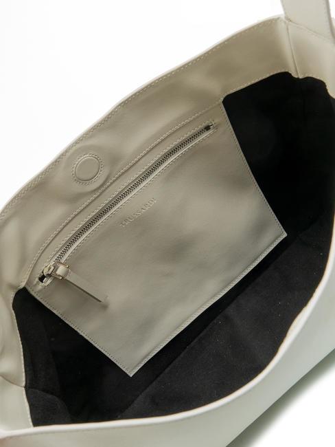 OBELIA Umh&auml;ngetasche aus recyceltem Leder cremefarben - Damentaschen