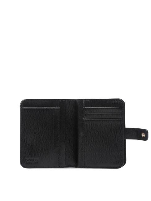 CAMELIA COMPACT Kleine Geldb&ouml;rse aus Leder Schwarz - Brieftaschen Damen