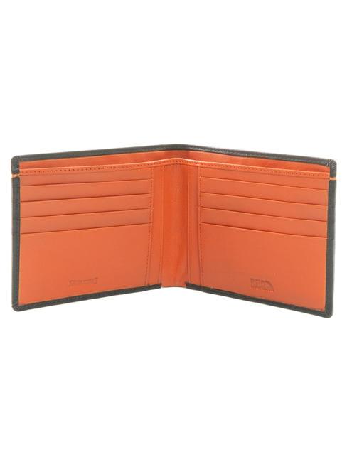 COLOR WALLET Ledergeldb&ouml;rse braun/orange - Brieftaschen Herren