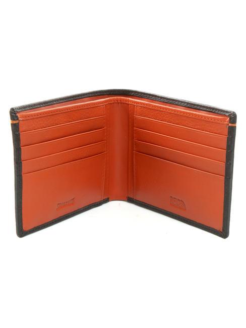 COLOR WALLET Zweifarbige Lederbrieftasche braun/orange - Brieftaschen Herren