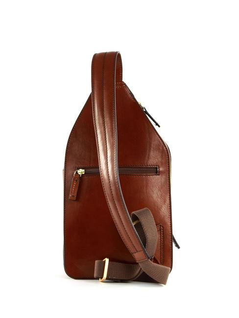 STORY UOMO One-Shoulder-Rucksack aus Leder BRAUN - Rucks&auml;cke f&uuml;r Schule &amp; Freizeit