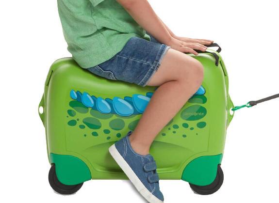 DREAM2GO Aufsitzbarer Kindertrolley Dinosaurier d. - Handgep&auml;ck