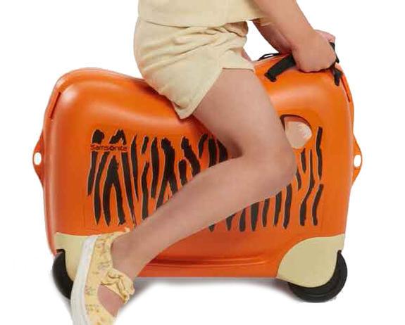 DREAM2GO Aufsitzbarer Kindertrolley Tiger T - Handgep&auml;ck