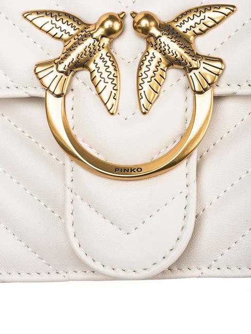 CLASSIC LOVE ONE Tasche aus Nappaleder Seide wei&szlig;-antikgold - Damentaschen