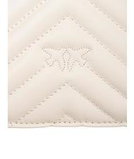 PINKO CLASSIC LOVE ONE Tasche aus Nappaleder Seide wei&szlig;-antikgold - Damentaschen - 5