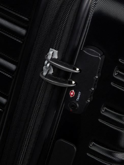 FLASHLINE Gro&szlig;er erweiterbarer Trolley Schatten schwarz - Harte Trolleys