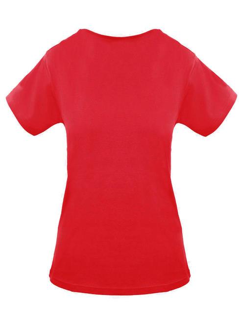 LOGO Baumwoll t-shirt rot - T-Shirts und Tops f&uuml;r Damen