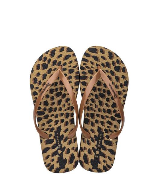 ANIMALE PRINT II  Bedruckte Flip-Flops beige/braun - Damenschuhe