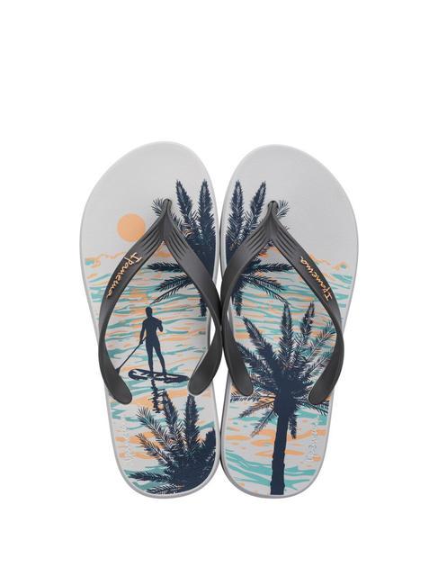 POSTO 10 TEMAS IV  Gummi-Flip-Flops grau/orange/blau - Herrenschuhe