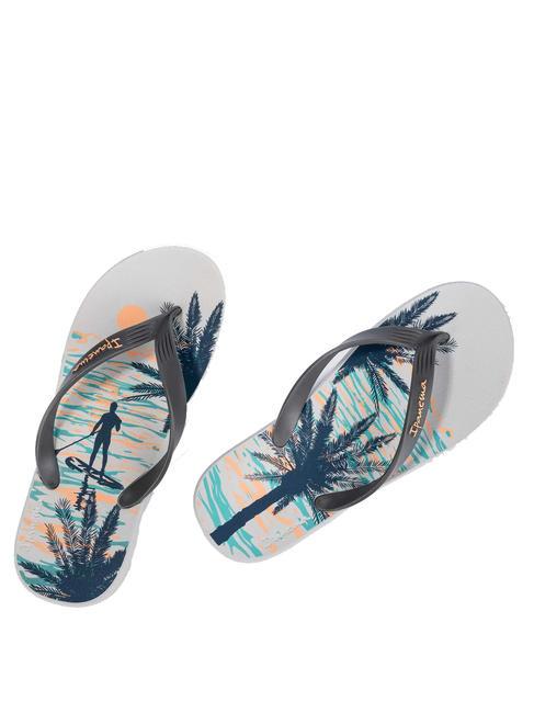 POSTO 10 TEMAS IV  Gummi-Flip-Flops grau/orange/blau - Herrenschuhe