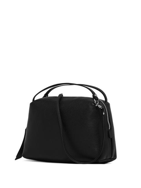 ALIFA Ledertasche mit Schultergurt Schwarz - Damentaschen