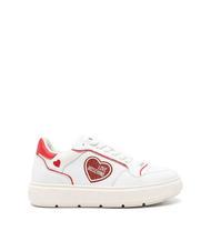 LOVE MOSCHINO BOLD 40 MIX Turnschuhe wei&szlig; Rot - Damenschuhe - 3