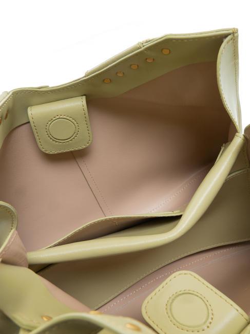 INFINITY Ledertasche mit Nieten Salatgem&uuml;se - Damentaschen