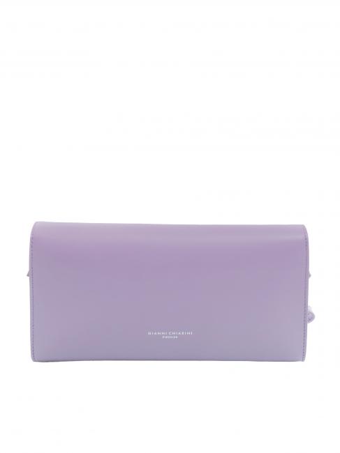 LILY Clutch aus Leder mit Schultergurt Glyzinie - Damentaschen