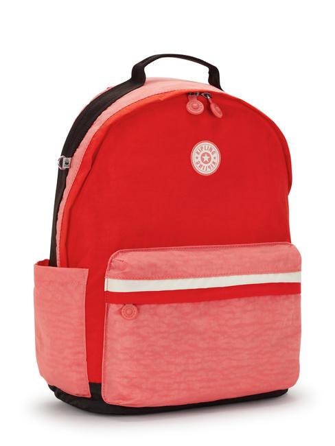 DAMIEN L Rucksack mit 15,6-Zoll-Laptophalter Tango-Rosa-Block - Rucks&auml;cke f&uuml;r Schule &amp; Freizeit