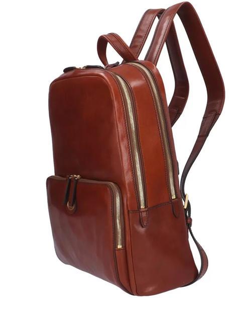 STORY 13-Zoll-PC-Rucksack aus Leder BRAUN - PC-Rucks&auml;cke