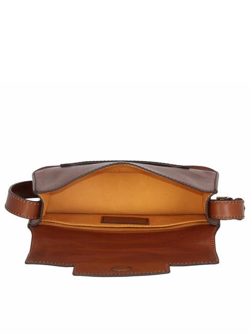 LUCREZIA Umh&auml;ngetasche aus Leder BRAUN - Damentaschen