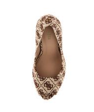 GUESS BLANCHI3 Offenes Jacquard-Dekollet&eacute; im Zehenbereich dunkelbeige - Damenschuhe - 4