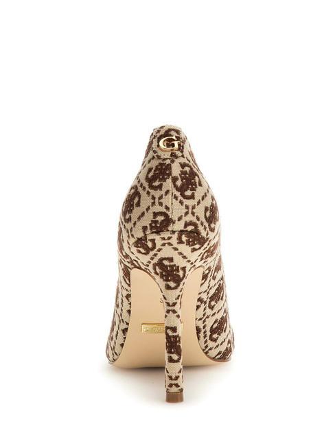 BLANCHI3 Offenes Jacquard-Dekollet&eacute; im Zehenbereich dunkelbeige - Damenschuhe