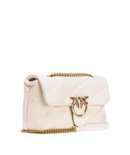 PINKO CLASSIC LOVE PUFF Tasche aus Nappaleder Seide wei&szlig;-antikgold - Damentaschen - 2