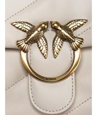 PINKO CLASSIC LOVE PUFF Tasche aus Nappaleder Seide wei&szlig;-antikgold - Damentaschen - 4