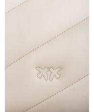 PINKO CLASSIC LOVE PUFF Tasche aus Nappaleder Seide wei&szlig;-antikgold - Damentaschen - 5