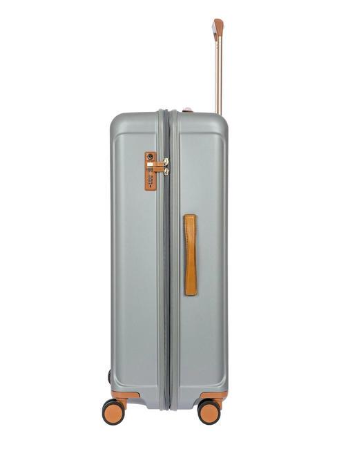 CAPRI Extra gro&szlig;er Trolley mit USB-Anschluss SILBER - Harte Trolleys